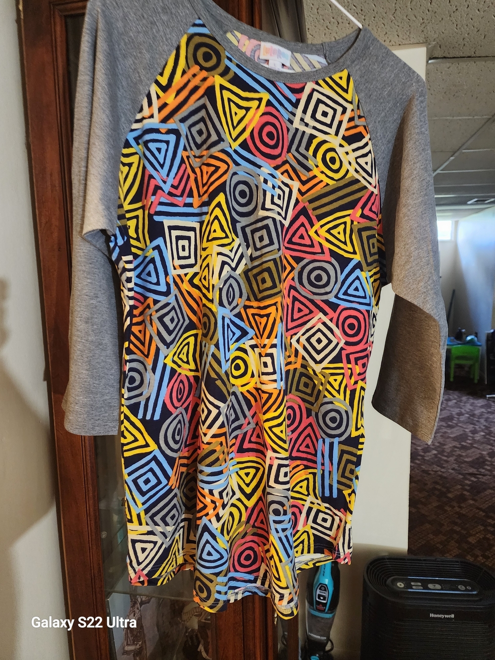 LuLaRoe Colorful Geometric Print Tee - Multicolor